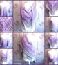 Crochet ombre acrylic shawl in shades of lilac, grey and white. Crochet shawl. - Image 10