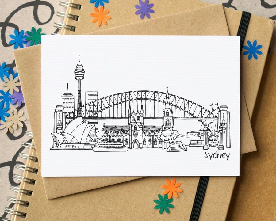 Sydney Skyline Greetings Card