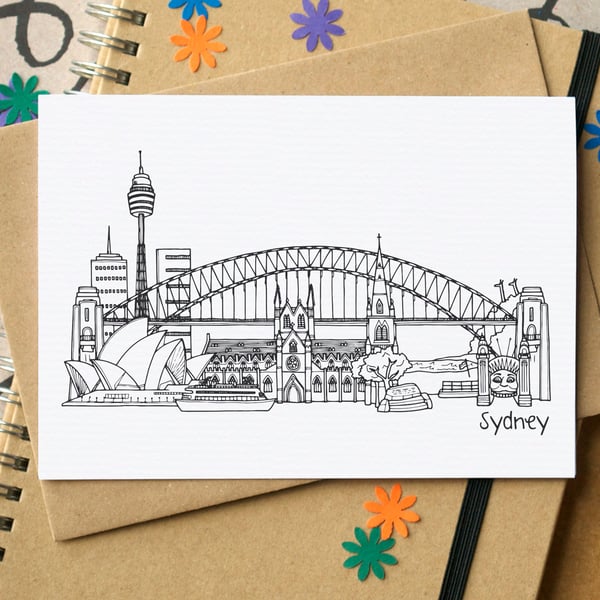 Sydney Skyline Greetings Card
