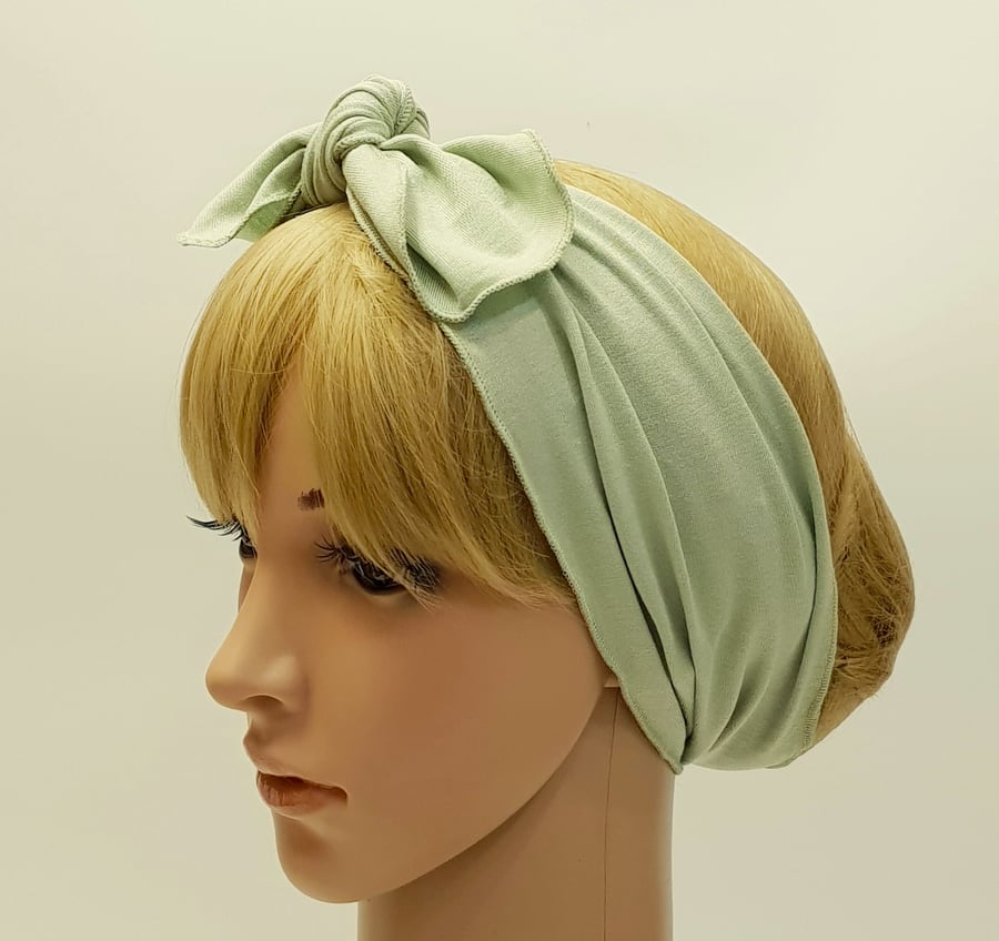 Stretchy hair band head wrap tie up head scarf self tie bandanna