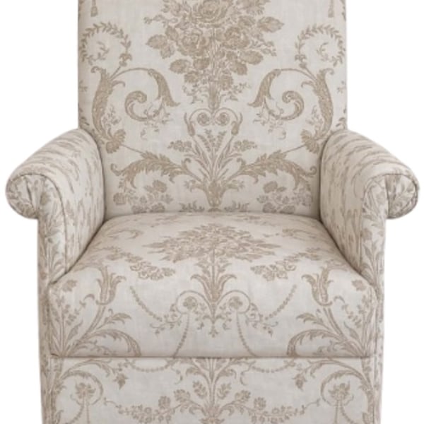 Laura Ashley Josette Truffle Fabric Adult Chair Armchair Beige Accent Nursery