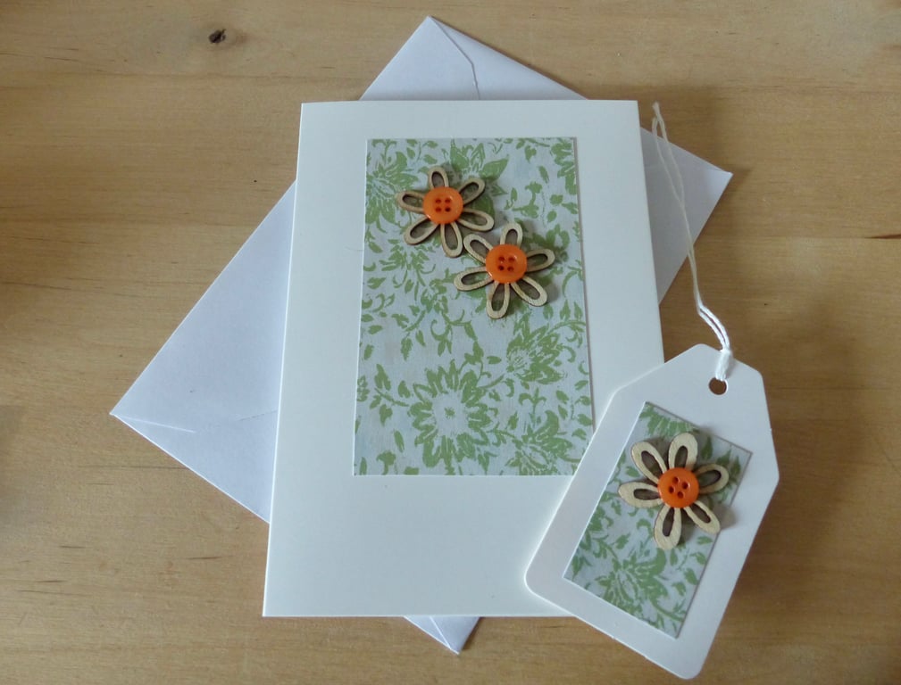 A6 'Flower' Card & Gift Tag