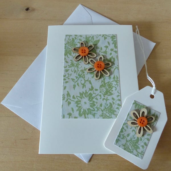 A6 'Flower' Card & Gift Tag