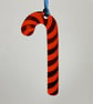 Red mirrored acrylic candy cane decoration