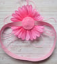 Bright Pale Pink Rose Flower Retro Vintage Flapper Gatsby Hair Headband Band - Image 7