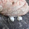 Silver Snowdrop Earrings  with Freshwater Pearl  
