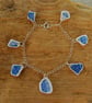 Beach pottery sterling silver bracelet - Image 1