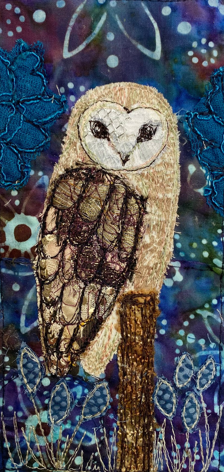 Barn owl original artwork.