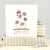 Handmade birthday card - flower floral amethyst allium