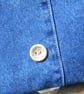 Denim peg bag clothes pins bag reclaimed fabric - Image 3