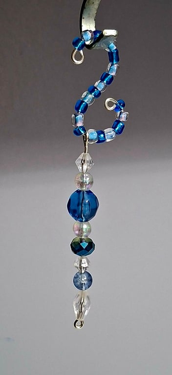 Pair of beaded "icicle" decorations