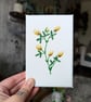 Golden Trefoil Flower Acrylic Painting  - Image 2