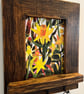 Handmade Reclaimed Wood Daffodil Flower Picture Wall Hanging With 3 Key Hooks  - Image 7