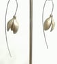 Snowdrop earrings hand made from Sterling Silver
