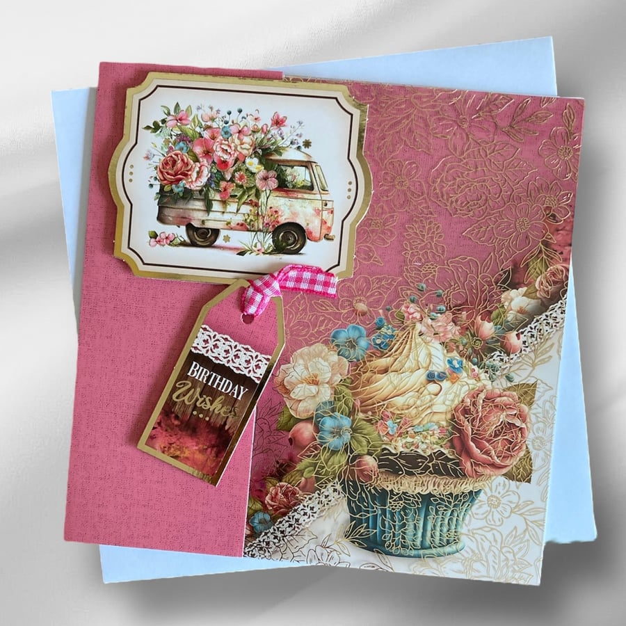 Birthday Card for Him or Her. Luxury Cupcake Birthday Card.