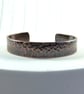 Bangle, Copper Rustic Hammered Cuff - Size Small - Medium 6-7 Inch Wrist - Image 5