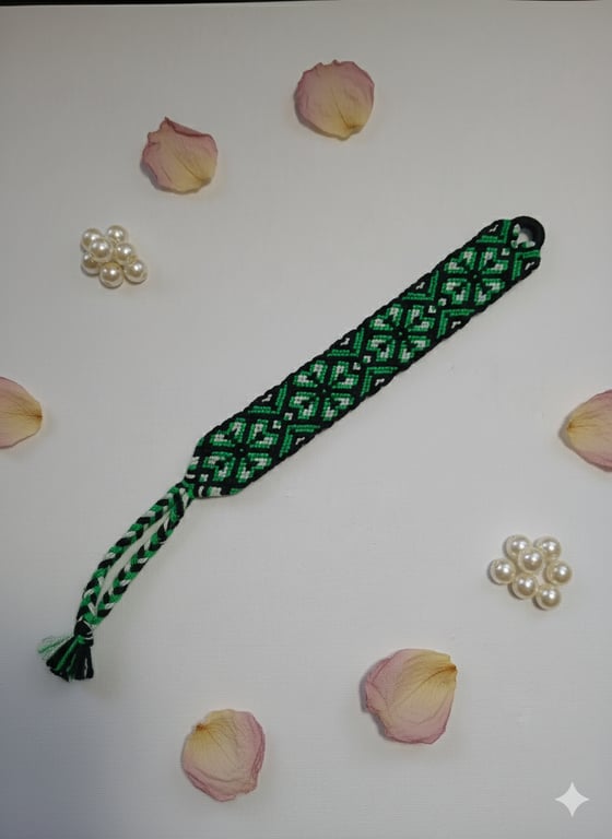  Adjustable Green & Black Wristband