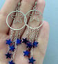 Blue Hematite Star Dangle Drop Earrings - Image 6