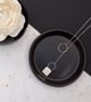 Recycled sterling silver wire lariat style necklace - geometric jewellery  - Image 7
