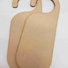 MDF Pack of 2 Door Hanger x 3mm - Laser cut wooden shape