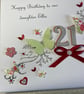 Personalised 21st Birthday Card Gift Boxed Daughter Granddaughter Any Age 18 30  - Image 3