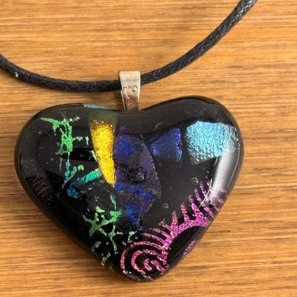 Multi Coloured Heart Pendant