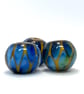 Handmade brown and iridescent lamp work glass beads - Image 2