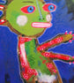 Colourful Figure Painting Naive Folk Art Figurative Artwork Cool Eclectic Decor - Image 2