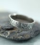 Silver Leaf Ring - Fine Scattering of Leaves Wreath Woodland Band Wedding Band - Image 3
