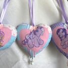 Handmade Pony Heart Decoration with Gift Card Pocket Choice of 3