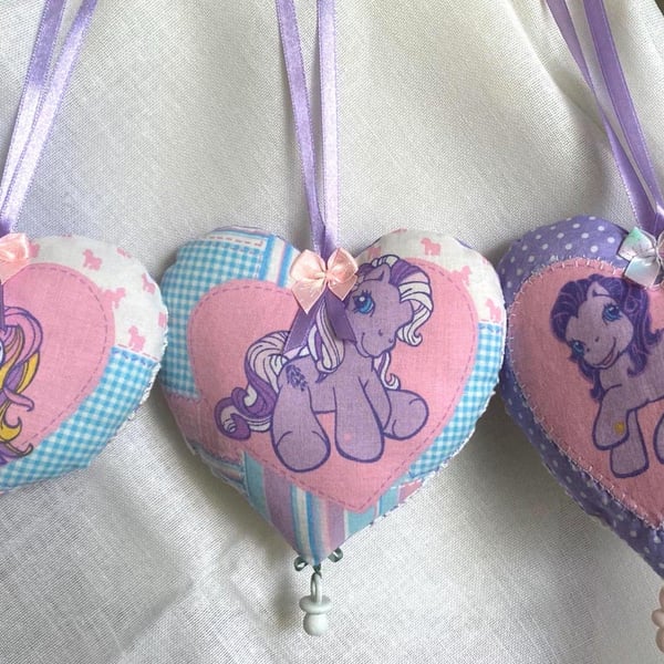 Handmade Pony Heart Decoration with Gift Card Pocket Choice of 3
