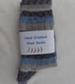 Hand-cranked Knitted Ribbed Wool Socks Size 6 to 7 - Image 5