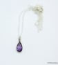 Facetted Antique Amethyst in Silver on Silver Chain - Image 1