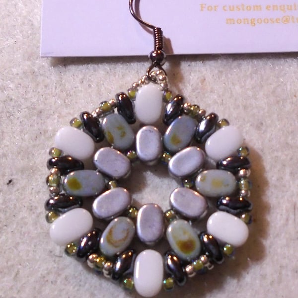 Hexagonal bead earrings (customisable)