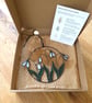 Snowdrop stained glass wreath handmade wall or window hanging decoration - Image 3