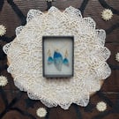 Blue fairy wing necklace and earring set
