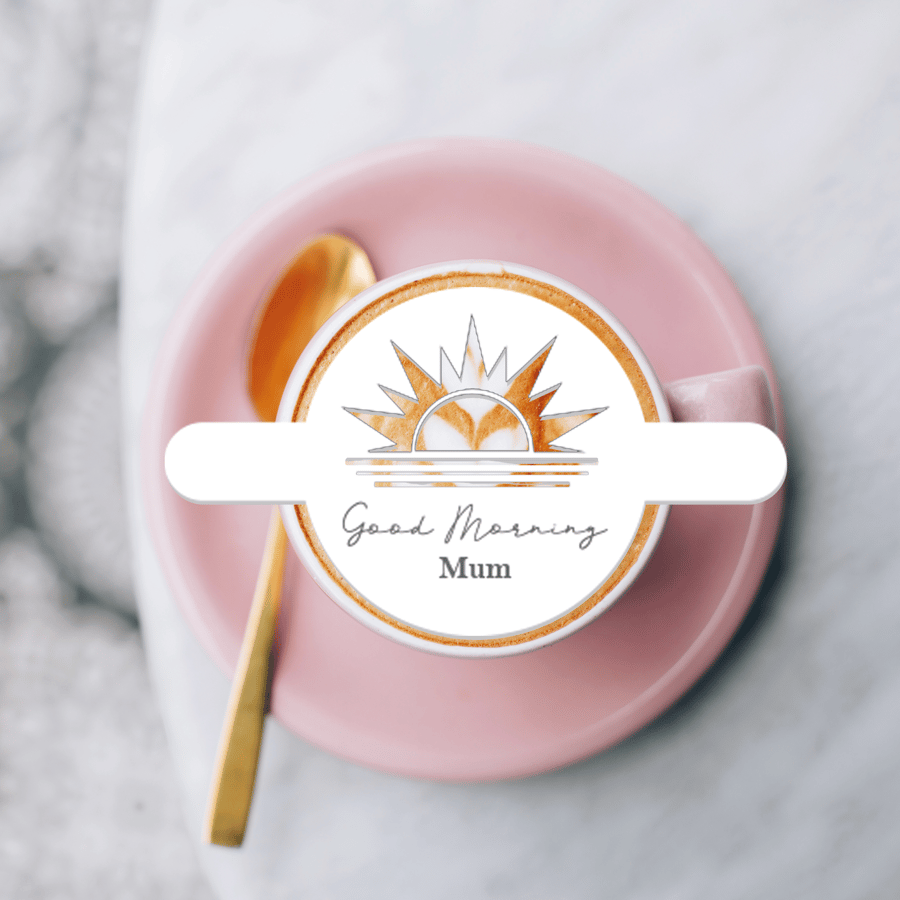 Good Morning Coffee Stencil Personalised Name For Long Distance Relationships