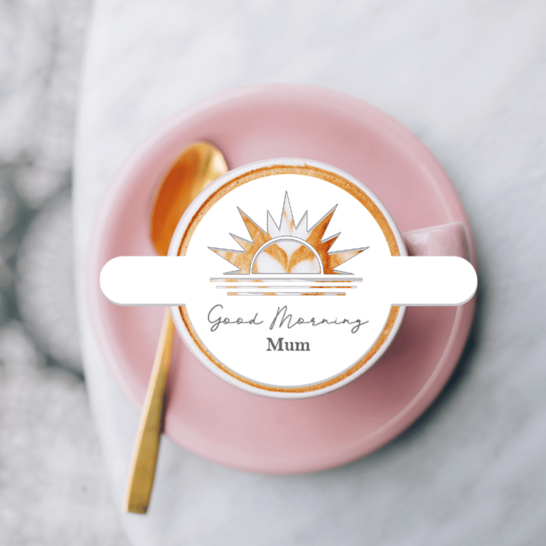 Good Morning Coffee Stencil Personalised Name For Long Distance Relationships