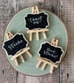 Personalised Mini Chalkboard Food Signs with Easel, Hand Lettered Buffet Labels - Image 3