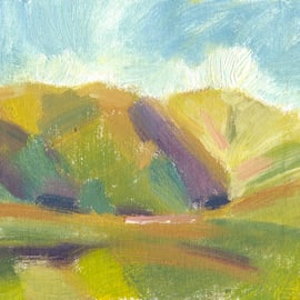 Oil Landscape Painting of Hills: "Crosdale Shadows, Howgill Fells"