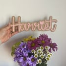 Personalised Wooden Name Sign: Acrylic Letter Nursery Decor