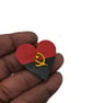 Angolan flag earrings,love Angola,loveheart jewellery,african queen,hand painted - Image 3