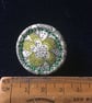 Liberty Print Dorset Singleton Button Brooch, ‘Cranford’, Green - Image 2