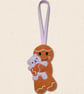 Teddy Bear Gingerbread Decoration - Embroidered Hug Character - Image 3