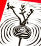 Handprinted Radish Lino Print, A6 size  - Image 3