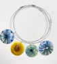 Fused Glass Flower Pendant Choker - Image 2