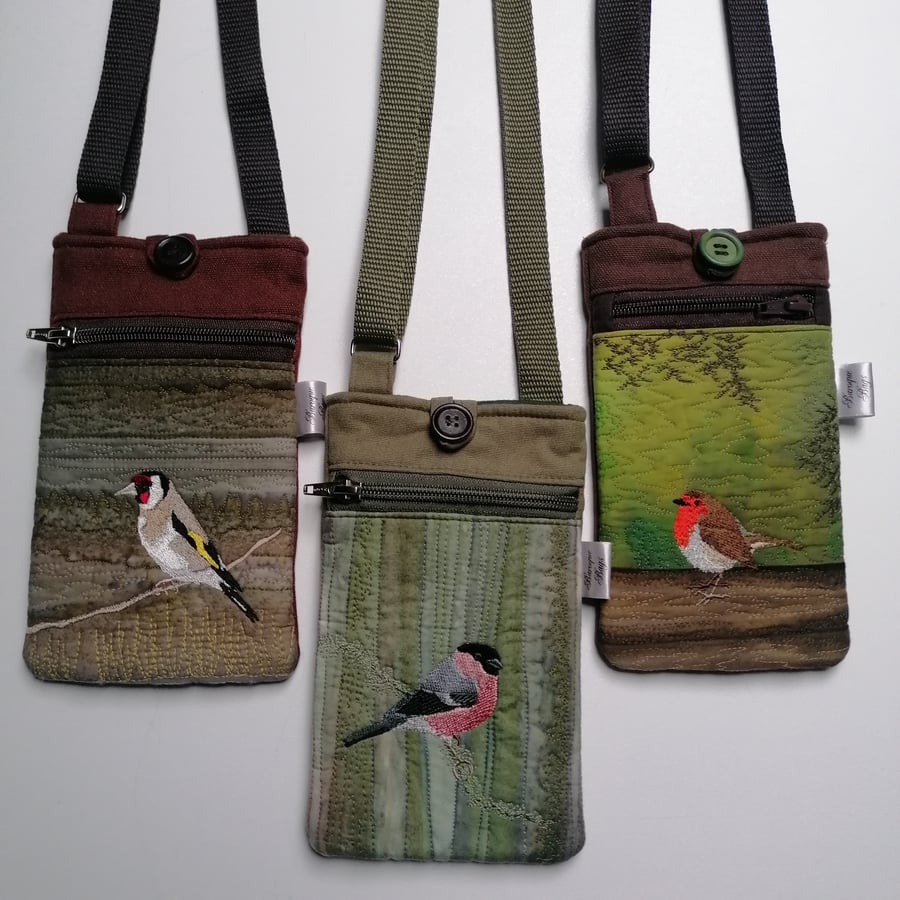 Garden Birds Crossbody Phonecase - 3 Options