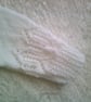 White 20 inch v Neck Cardigan with Lacy Design - Image 2