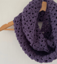 Purple Infinity Scarf - Handmade - Crochet - Practical Gifts for Her - Image 9