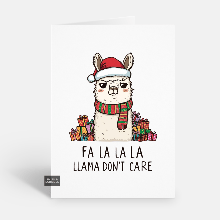 Unique Funny Christmas Card For Him Or Her - Grumpy Rude Xmas Greeting 